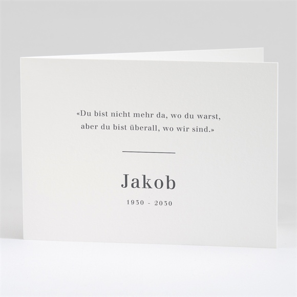 Trauerdanksagung Memento - Klappkarte ref.N42149