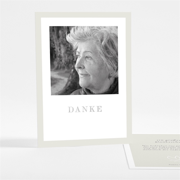 Trauerdanksagung taube der hoffnung - silber