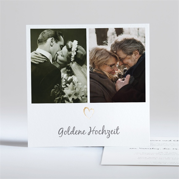 Einladung Hochzeitsjubiläum Goldenes Herz ref.N351372