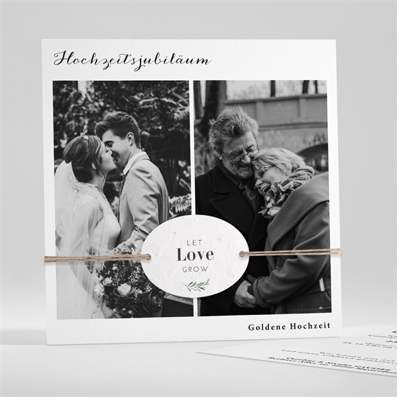 Einladung Hochzeitsjubiläum Liebe für immer - Saatpapier ref.N351451