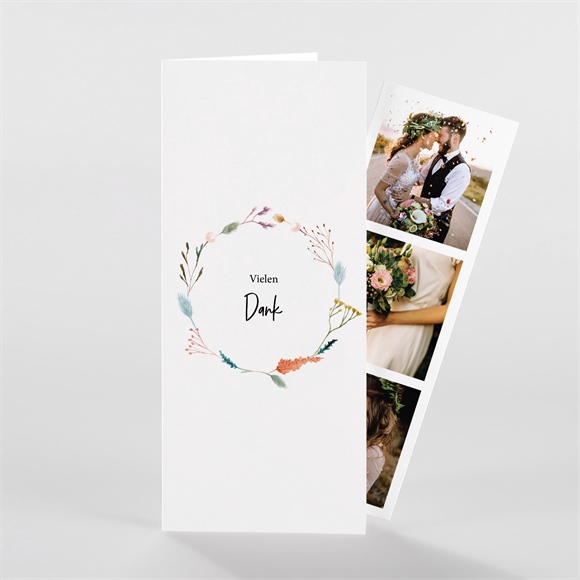 Dankeskarte Hochzeit Landkunst - Fotostreifen ref.N981151