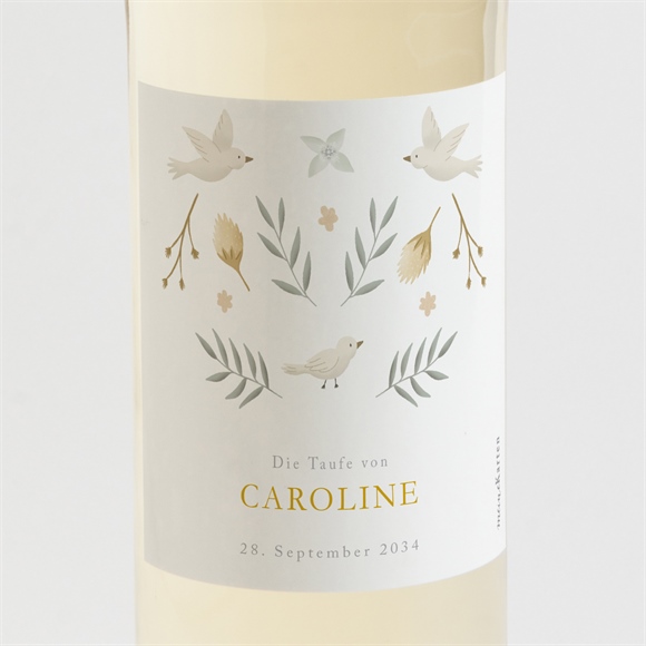 Flaschenetikett Taufe Zarte Eleganz ref.N3001950