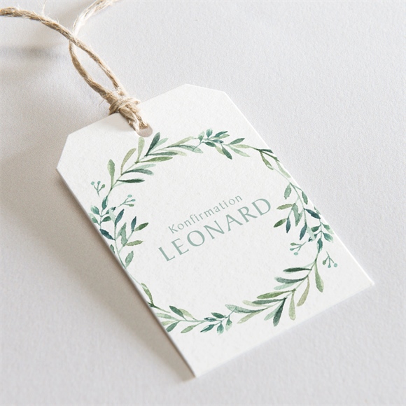 Geschenkanhänger Konfirmation Vergoldeter Blumenkranz ref.N291699