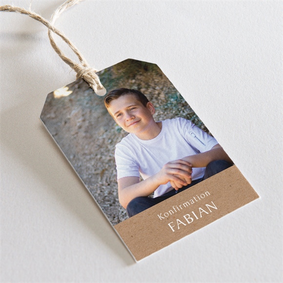 Geschenkanhänger Konfirmation Kraftpapier ref.N291710