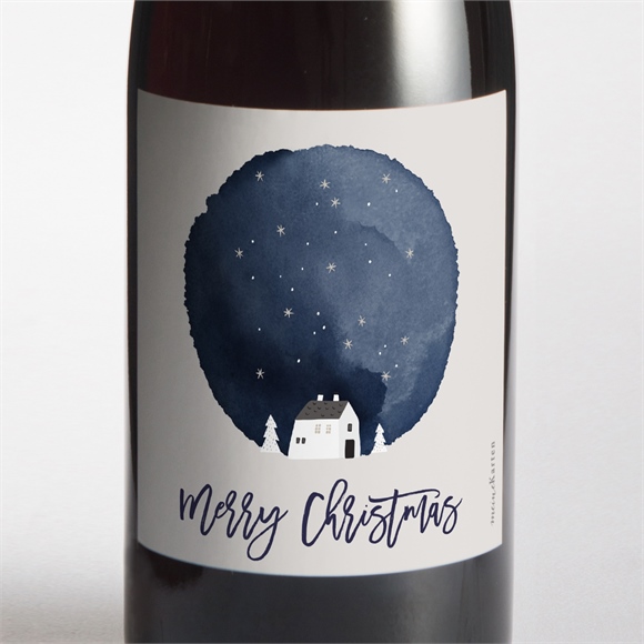 Flaschenetikett Weihnachten Sternennacht ref.N3001979