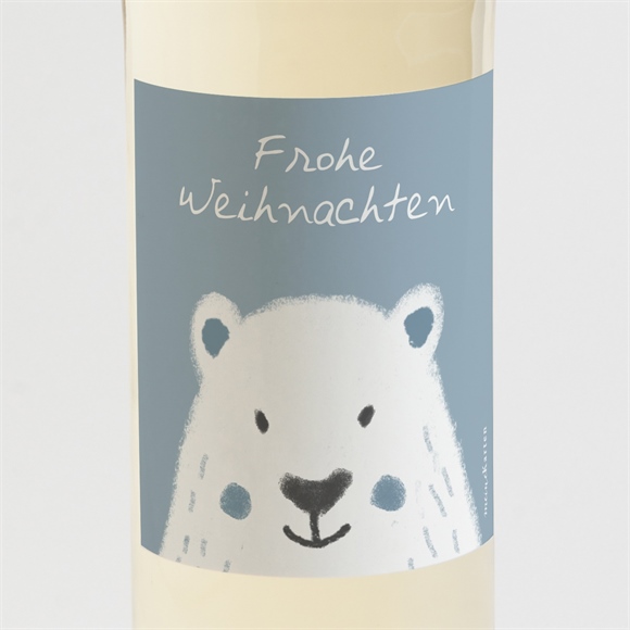 Flaschenetikett Weihnachten Kleines Eisbärchen ref.N3001980