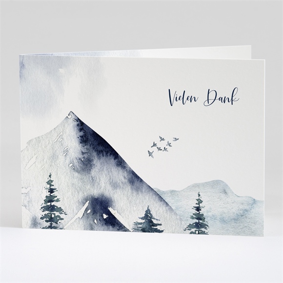 Trauerdanksagung Wintertraum - Klappkarte ref.N42151