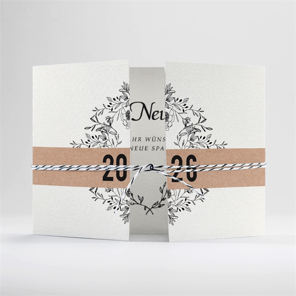 Weihnachtskarte Florale Nachricht ref.N70199