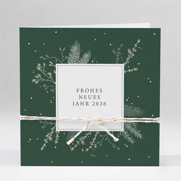 Weihnachtskarte Tiefgrünes Weihnachtsfest ref.N451173