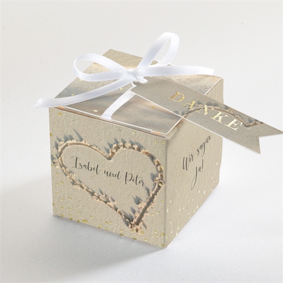 Geschenkbox Hochzeit strandliebe - gold