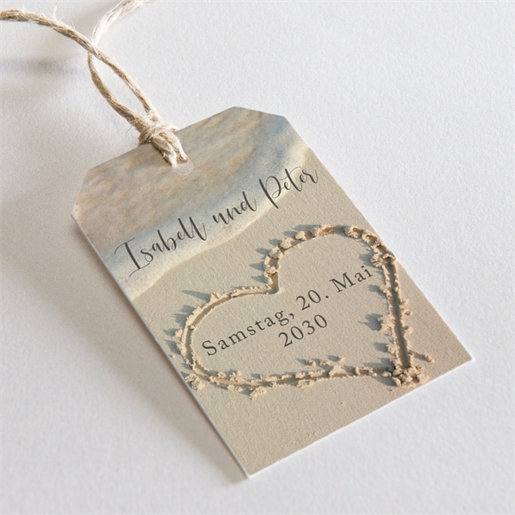 Geschenkanhänger Hochzeit Strandliebe ref.N291220