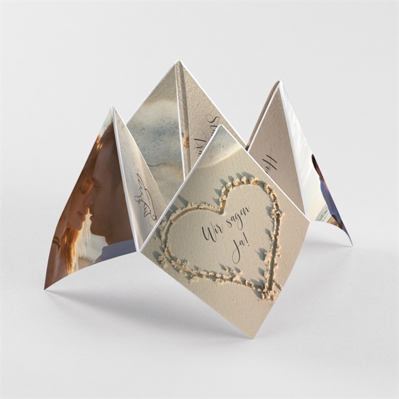 Hochzeitseinladung Strandliebe - Origami ref.N330118