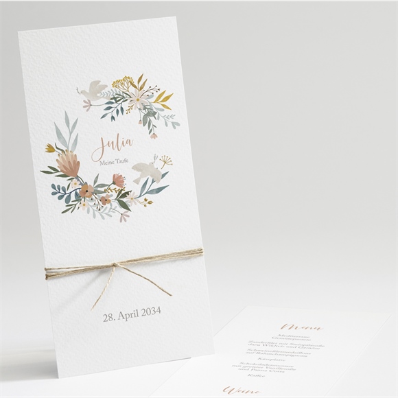 Menükarte Taufe Sanfte Poesie ref.N221271