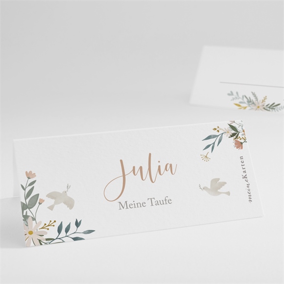 Tischkarte Taufe sanfte poesie