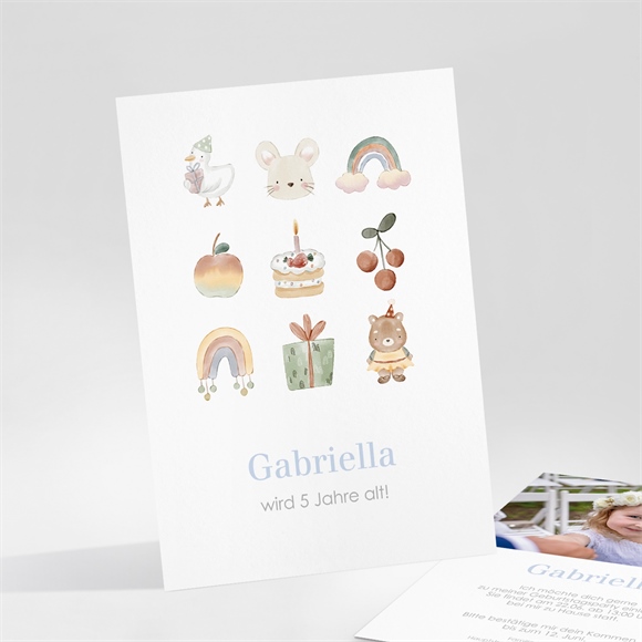 Geburtstagseinladung Kleine Zeichnungen ref.N25190