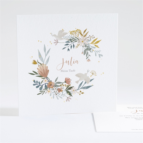 Einladung Taufe Sanfte Poesie - Gold ref.N351418