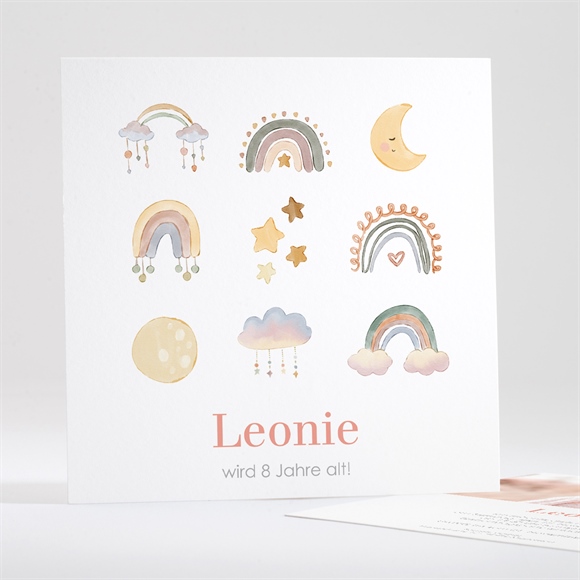 Geburtstagseinladung Süße Regenbogen ref.N351467