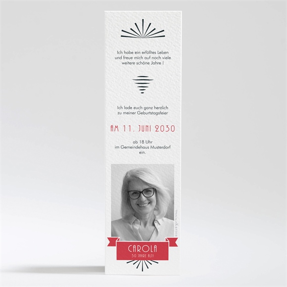 Geburtstagseinladung Originelles Lesezeichen ref.N200333