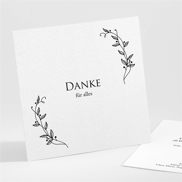 Trauerdanksagung Dankbarkeit - Quadrat ref.N301553