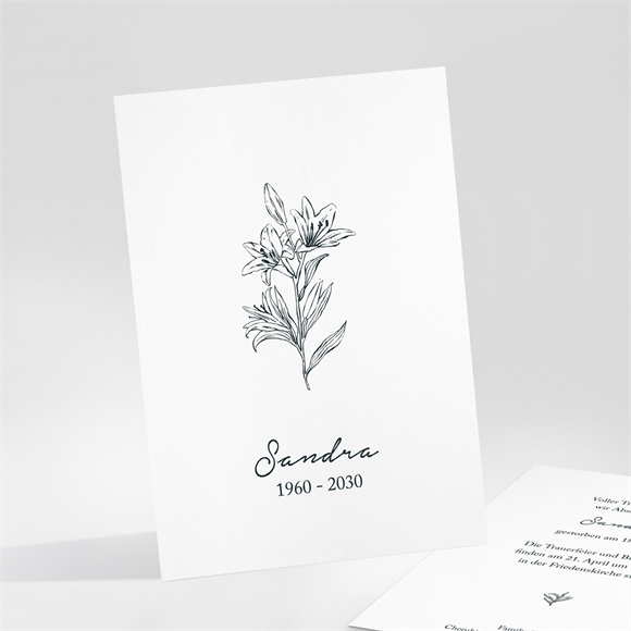 Trauerkarte Stille Hommage ref.N251111