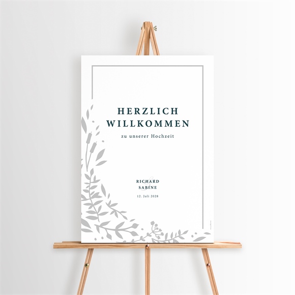 Willkommensschild Hochzeit Schlicht & Elegant ref.N260153