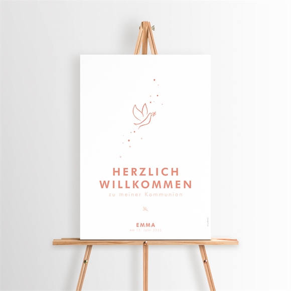 Willkommensschild Kommunion Taube ref.N260242