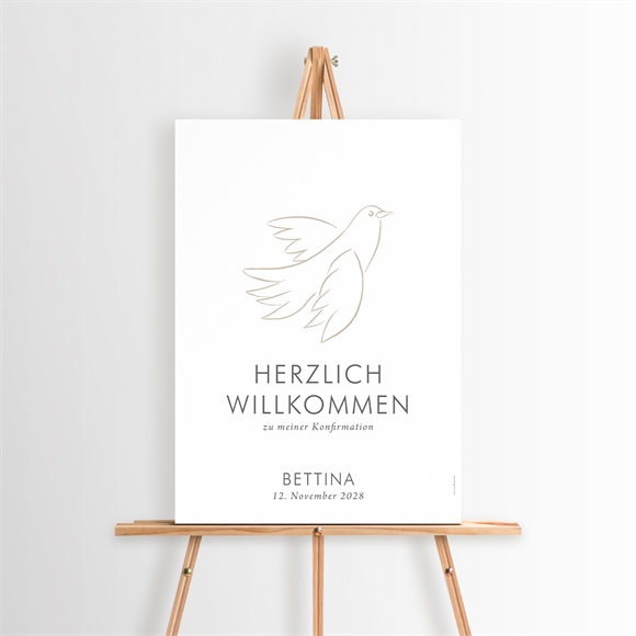 Willkommensschild Konfirmation Goldbuchstabe ref.N260327