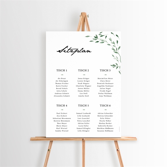Sitzplan Hochzeit Unter dem Olivenbaum ref.N26091