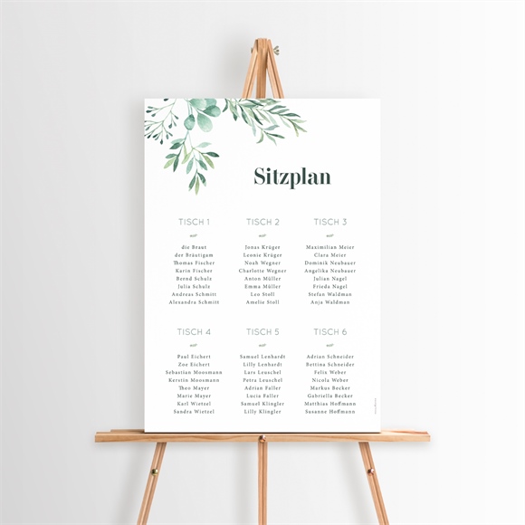 Sitzplan Hochzeit landluft