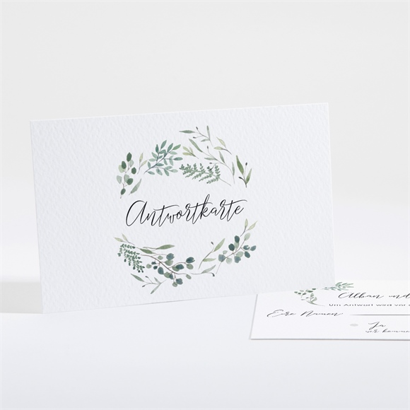 Antwortkarte Hochzeit Fliegende Blätter ref.N161201