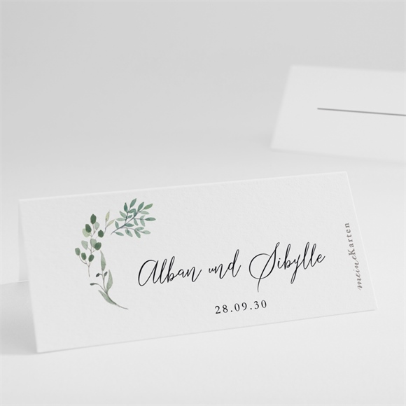 Tischkarte Hochzeit fliegende blätter