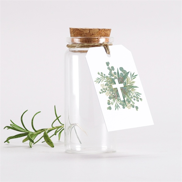 Glasfläschchen mit Korken Taufe graziös