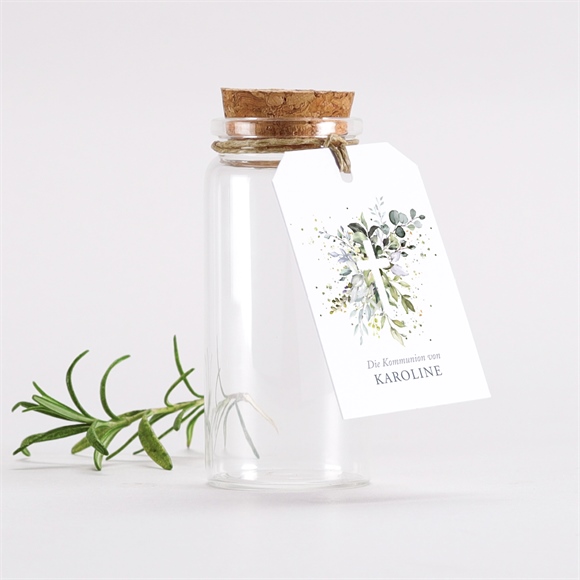 Glasfläschchen mit Korken Kommunion Hoffnung ref.N291560