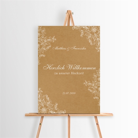 Willkommensschild Hochzeit Weiße Blüten ref.N260128