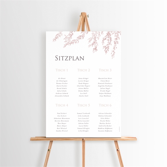 Sitzplan Hochzeit Goldene Weide ref.N26089