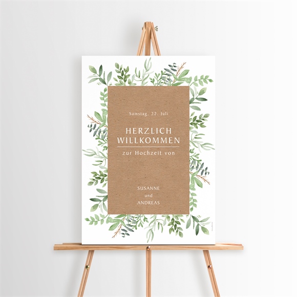 Willkommensschild Hochzeit Frühlingsgrün ref.N260145