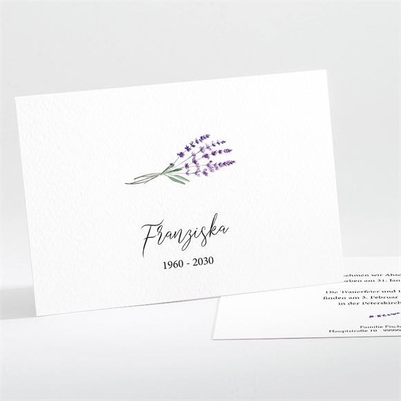 Trauerkarte Lavendelzweig ref.N111340