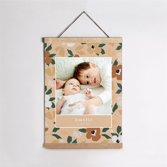 Geburtsposter Vintageblumen ref.N260332