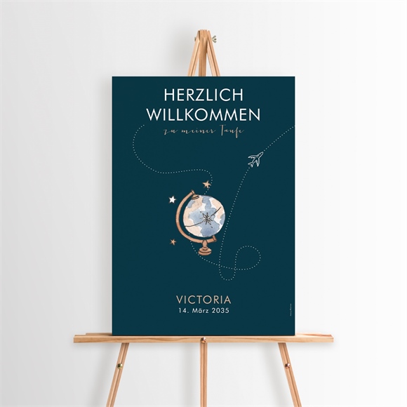 Willkommensschild Taufe Reisepass zur Taufe ref.N260361