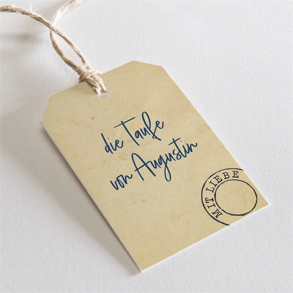 Geschenkanhänger Taufe telegramm zur taufe