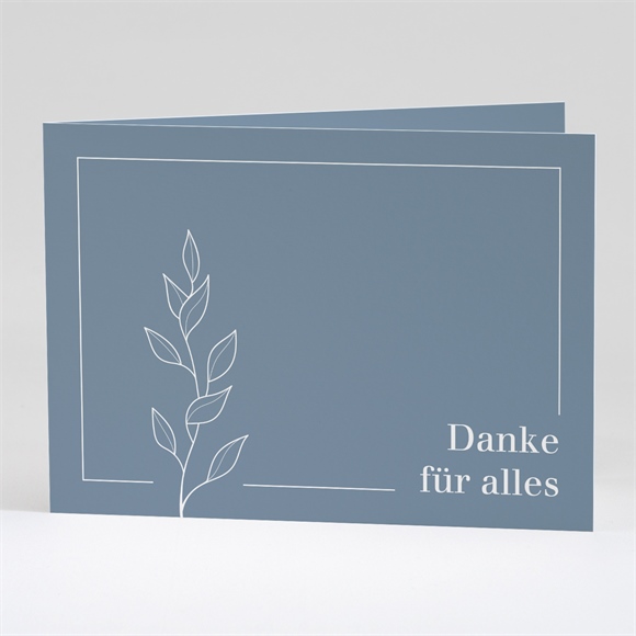 Trauerdanksagung minimalst - klappkarte quer