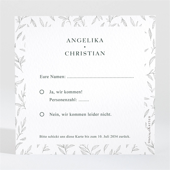 Antwortkarte Hochzeit Du und Ich ref.N3002028