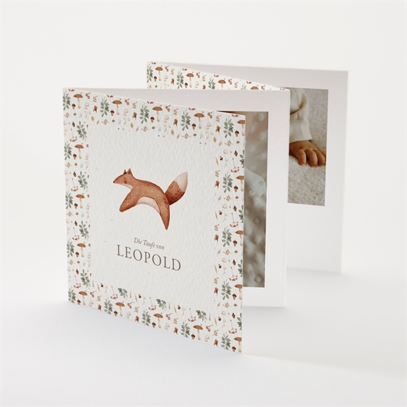 Einladung Taufe fuchs im wald - akkordeon