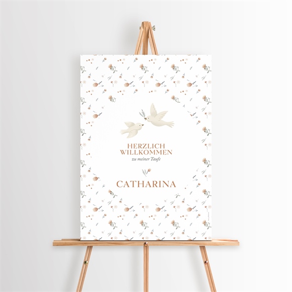 Willkommensschild Taufe Zarte Tauben ref.N260258