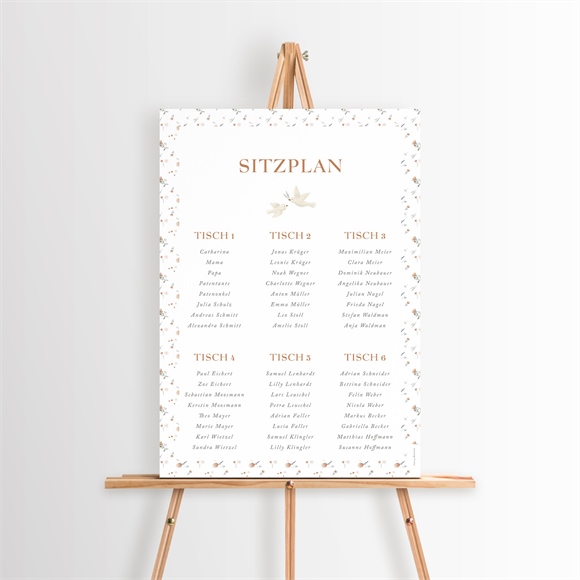 Sitzplan Taufe Zarte Tauben ref.N260259
