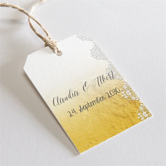 Geschenkanhänger Hochzeitsjubiläum Weiße Schleife ref.N291932