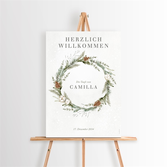 Willkommensschild Taufe Winter ref.N260214