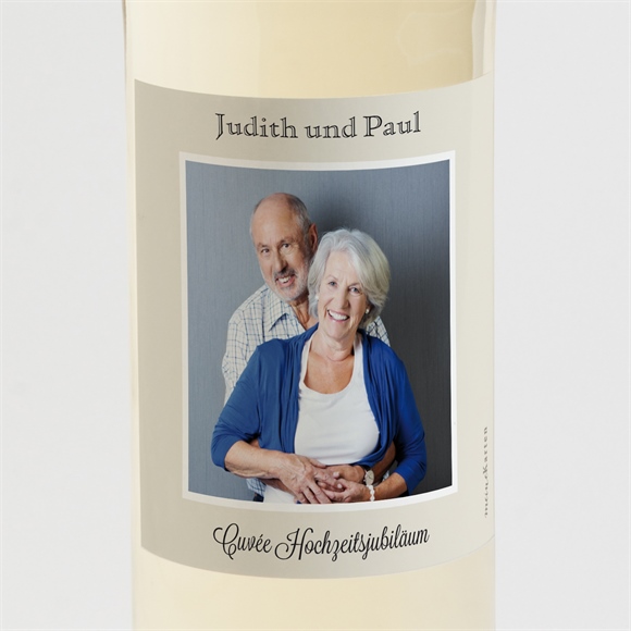 Flaschenetikett Hochzeitsjubiläum Bildband ref.N3002133