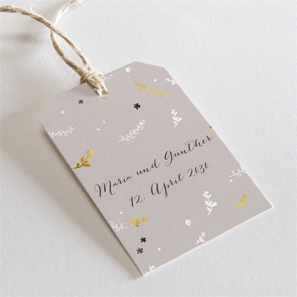 Geschenkanhänger Hochzeitsjubiläum Damals wie Heute ref.N291909