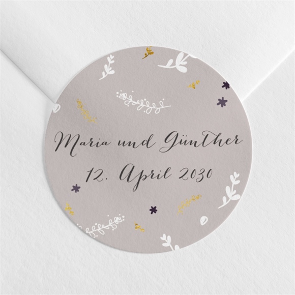 Aufkleber Hochzeitsjubiläum Damals wie Heute ref.N3602165